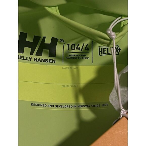 Helly Hansen Youth Unisex Helox + Jacket And Bibs 2 Piece Raingear Set Size 4 - Picture 14 of 16